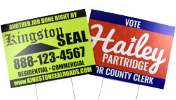 custom corrugated plastic yard signs for construction and political