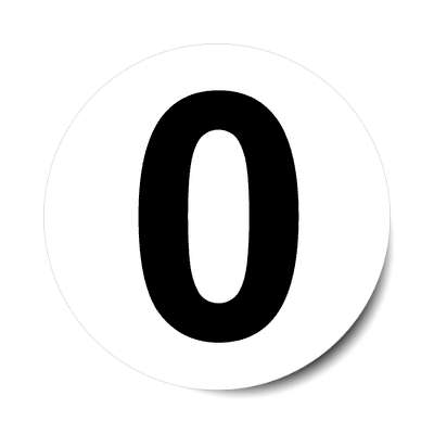 number zero 0 math plain number sticker
