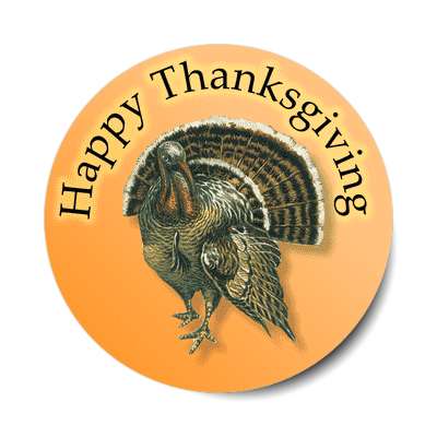 Happy Thanksgiving sticker holiday turkey day family thanks faith hope cornucopia seasonal