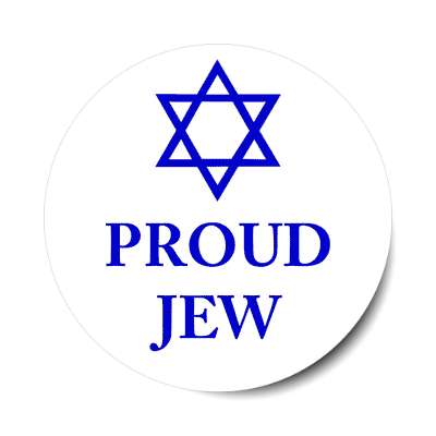 proud jew sticker judaism star of david jewish