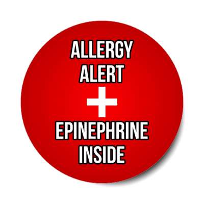 allergy alert epinephrine inside red healthcare allergies warning special needs