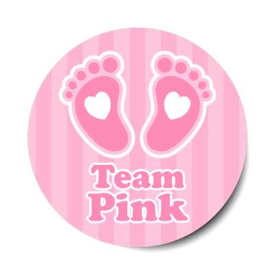 team pink stripes baby footprints hearts occasions new baby girl boy child new parent baby shower