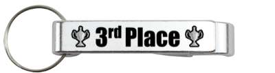 3rd third place trophies stickers, magnet