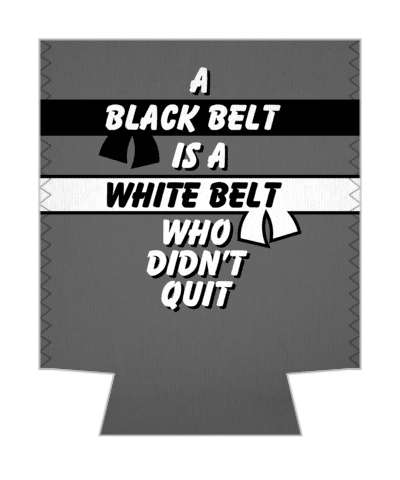 a black belt is a white belt who didnt quit grey stickers, magnet