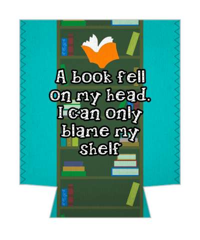 a book fell on my head i can only blame my shelf myself pun stickers, magnet