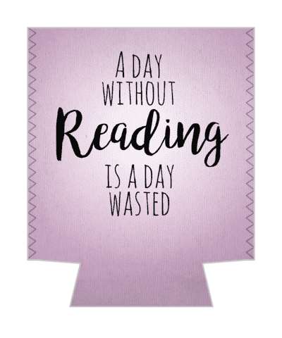 a day without reading is a day wasted pink gradient stickers, magnet