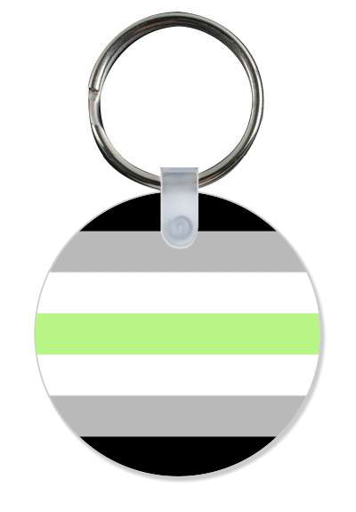 agender pride flag lgbt key circle stickers, magnet