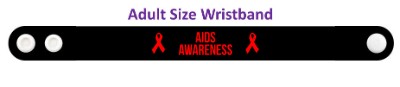 aids red awareness ribbon black hiv wristband