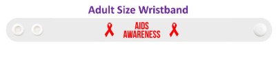 aids red awareness ribbon white hiv wristband