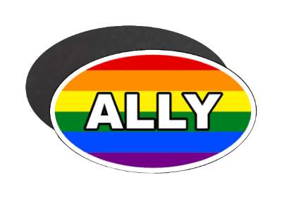 ally lgbt pride flag colors stickers, magnet