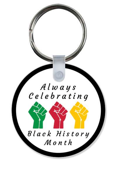 always celebrating black history month raised fists green red gold black stickers, magnet