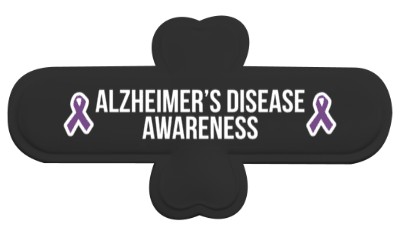 alzheimers disease awareness purple awareness ribbon black phone stand