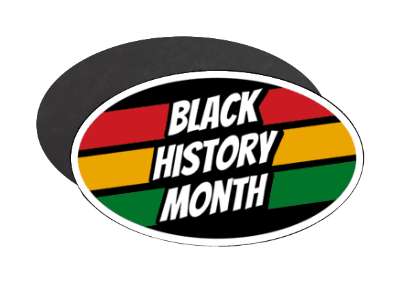 angle black history month bold red gold green stickers, magnet