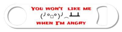 ansi art you wont like me when im angry text art stickers, magnet
