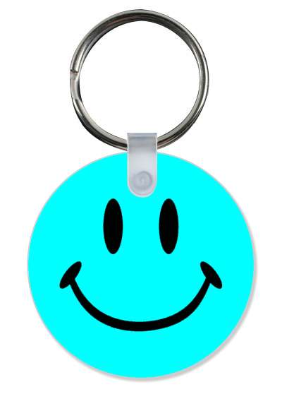 aqua joy happy smile face classic stickers, magnet