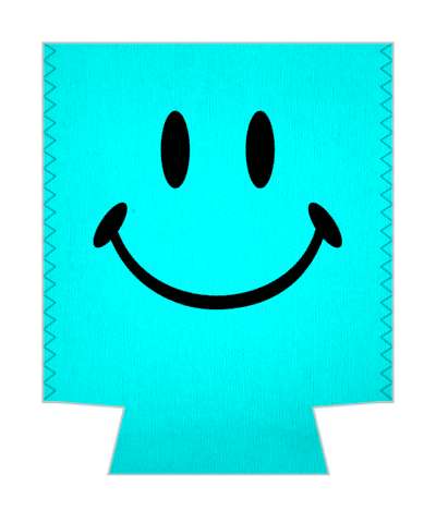 aqua smile face classic awesome fun stickers, magnet