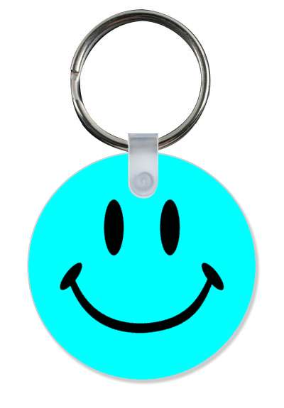 aqua smiley emoji smile face classic stickers, magnet