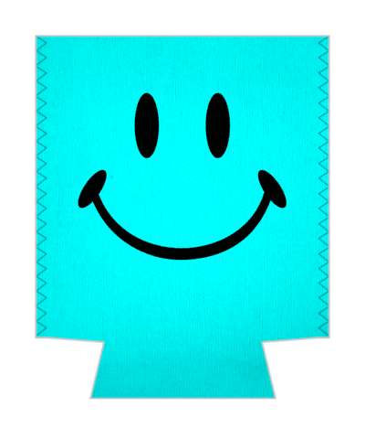 aqua smiley smile emoji classic awesome fun stickers, magnet