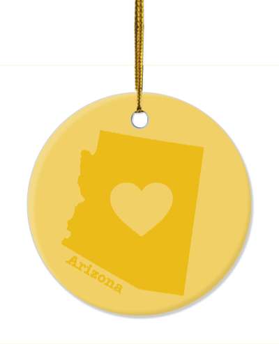arizona state silhouette heart stickers, magnet