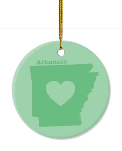 arkansas state silhouette heart stickers, magnet