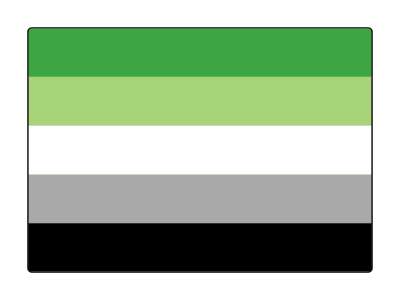 aromantic pride flag lgbt colors vibrant bright stickers, magnet