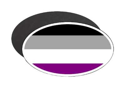 asexual pride flag colors stickers, magnet