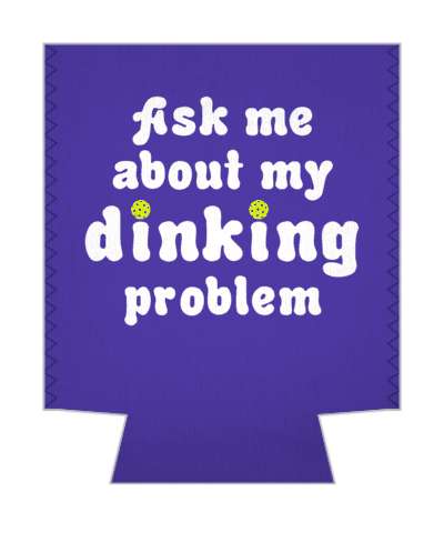 ask me about my dinking problem pickleball pun funny stickers, magnet