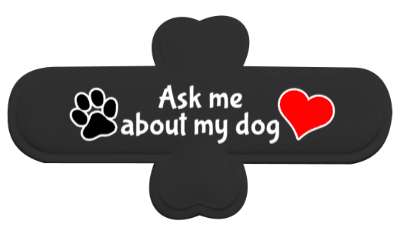 ask me about my dog paw print heart stickers, magnet