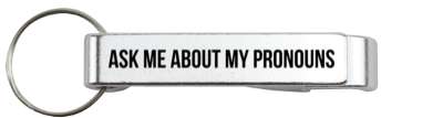 ask me about my pronouns label stickers, magnet