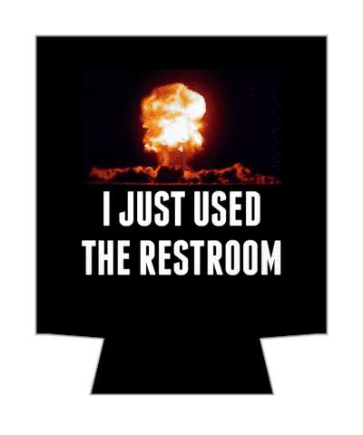 atomic bomb i just used the restroom stickers, magnet
