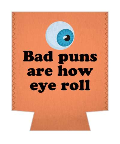 bad puns are how eye roll eyeball pun stickers, magnet
