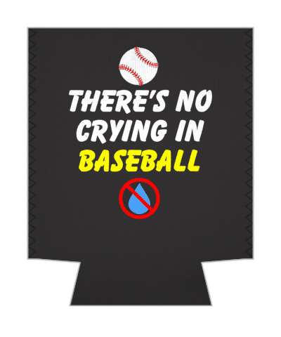 ball grey theres no crying in baseball tear red slash stickers, magnet
