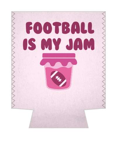 ball in jar football is my jam wordplay funny stickers, magnet