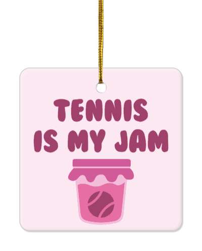 ball in jar wordplay tennis is my jam stickers, magnet