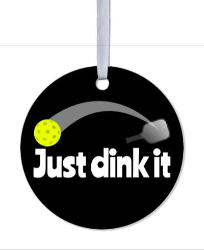 ball paddle black just dink it pickleball funny saying stickers, magnet