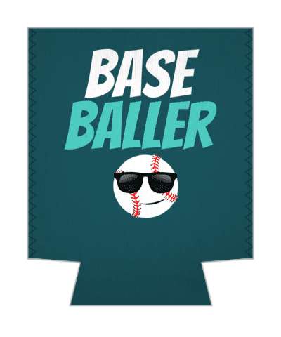 ball with face shades smirk base baller baseball fan stickers, magnet