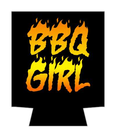 barbecue humor bbq girl flames stickers, magnet