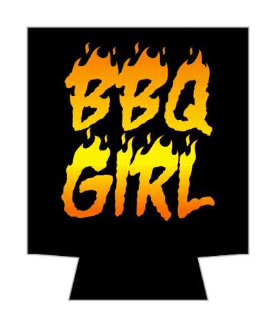 barbecue humor bbq girl flames stickers, magnet