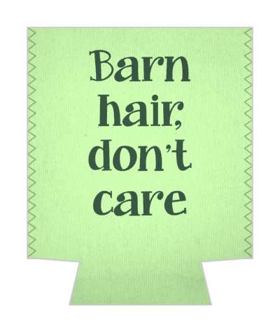 barn hair dont care funny horserider saying stickers, magnet