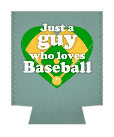 baseball field in heart just a guy who loves baseball stickers, magnet