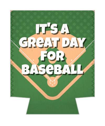 baseball field its a great day for baseball fan stickers, magnet