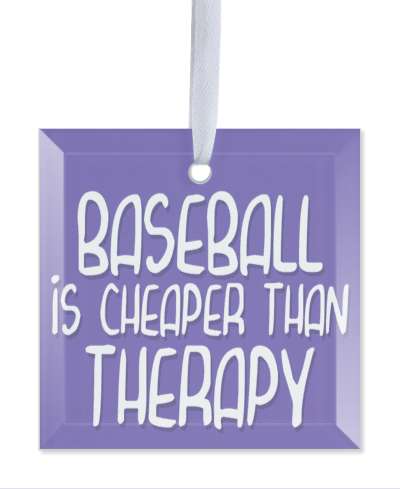 baseball is cheaper than therapy funny saying stickers, magnet
