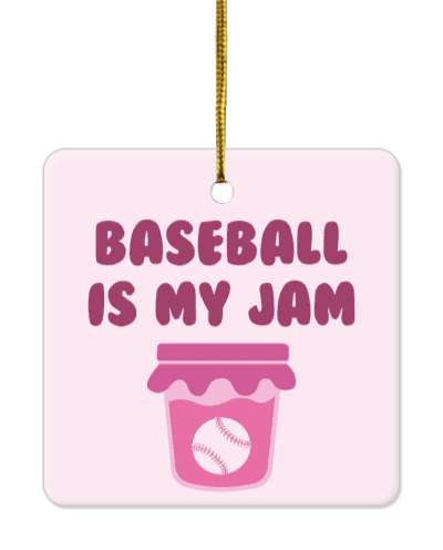 baseball is my jam wordplay jar with ball stickers, magnet