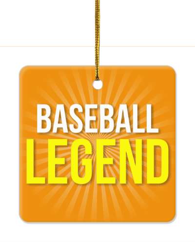 baseball legend rays yellow orange stickers, magnet