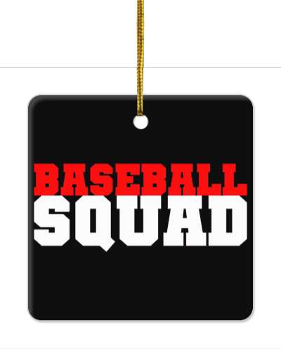 baseball squad team red white black stickers, magnet