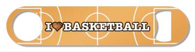 basketball court i love basketball heart ball stickers, magnet