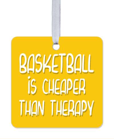 basketball is cheaper than therapy orange white stickers, magnet