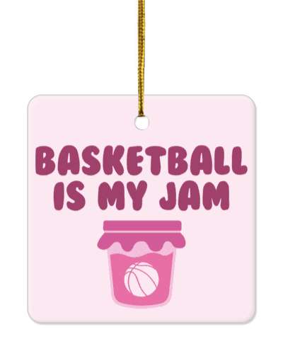 basketball is my jam ball in jar funny wordplay stickers, magnet