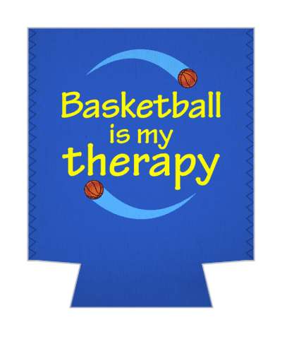 basketball is my therapy balls blue yellow stickers, magnet