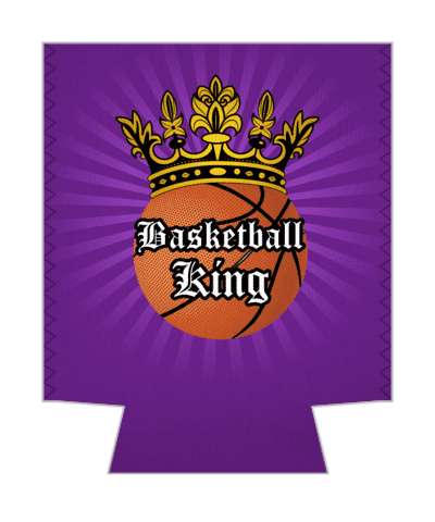 basketball king crown ball purple rays stickers, magnet